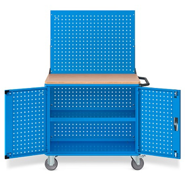 Vendita online Carrello Clever 1024 Large mm.1024x615x1540H - Blu RAL5012